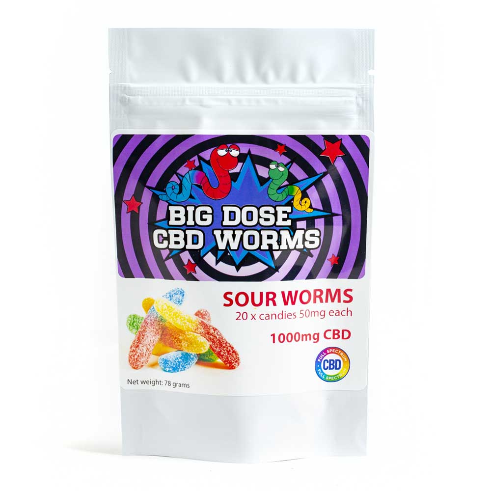Big Dose CBD Worms | 1000mg | Full Spectrum